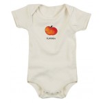 Organic Cotton S/S Bodysuit - Pumpkin (3-6M) - Kee-Ka - BabyOnline HK