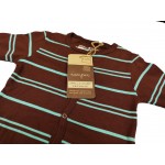 有機棉長袖連身衫 (Turquoise/Chocolate) 3-6m - Kee-Ka - BabyOnline HK