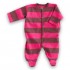 Organic L/S Footed Romper (Pink/Chocolate) 0-3m