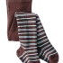 Organic Cotton Tights - Chocolate/Turquoise (2-4T)