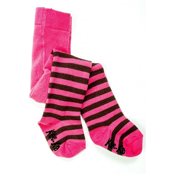 有機棉褲襪 - Pink/Chocolate (2-4歲) - Kee-Ka - BabyOnline HK