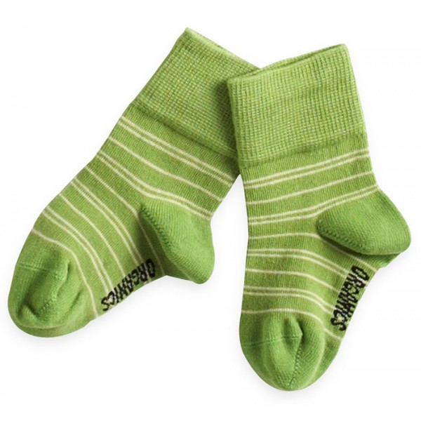 有機棉BB襪子 - Green/Vanilla (0-12個月) - Kee-Ka - BabyOnline HK
