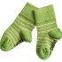 Organic Cotton Baby Socks - Green/Vanilla (0-12m)