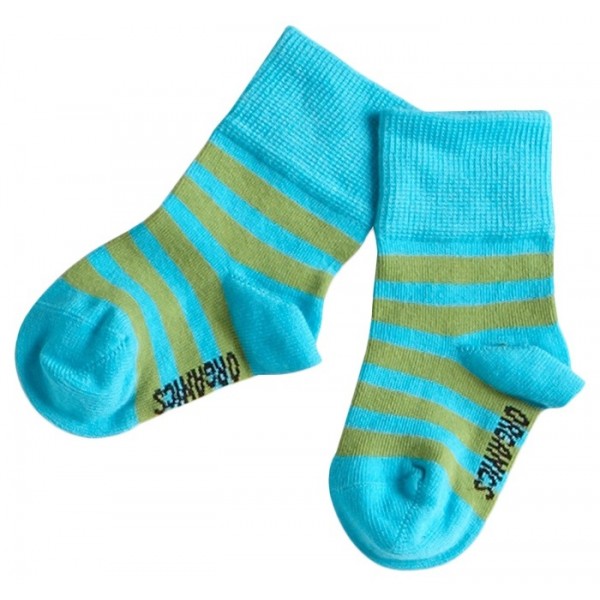 Organic Cotton Baby Socks - Turquoise/Green (12-24m) - Kee-Ka - BabyOnline HK