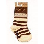 Organic Cotton Baby Socks - Vanilla/Chocolate (0-12m) - Kee-Ka - BabyOnline HK