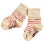 Organic Cotton Baby Socks - Vanilla/Pink (12-24m) - Kee-Ka - BabyOnline HK