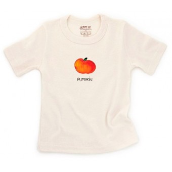 有機棉短袖T-恤 -  南瓜 (4歲)