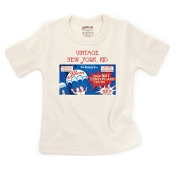 有機棉短袖T-恤 - Vintage New York Kid (2歲)