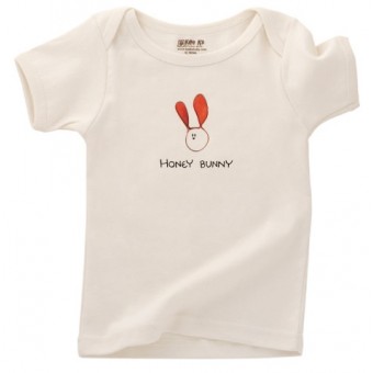 Organic Cotton S/S Lap T-Shirt - Honey Bunny (12-18M)