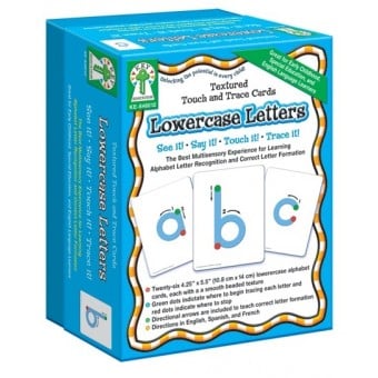 Lowercase Letters (Textured Touch and Trace Cards)