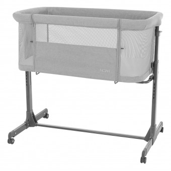Kikka boo - Noah Bedside Crib (Grey)