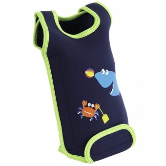 BabyWarma 嬰兒保暖泳衣 - 深藍鯊魚蟹仔 (12-24 個月)