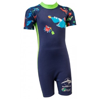 UV50+ E-Flex Splashy Swimsuit - Navy/Lime Fergal (4-5Y)