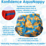 AquaNappy - Swim Nappy (Sea Friends Cyan) - Konfidence - BabyOnline HK
