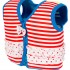 Konfidence Original Swim Jacket - Red Stripe Ruffle (18-36 months)