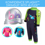 UV50+ E-Flex Splashy Swimsuit - Pink Joni (6-9M) - Konfidence - BabyOnline HK