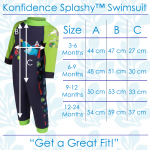 UV50+ E-Flex Splashy Swimsuit - Pink Joni (9-12M) - Konfidence - BabyOnline HK