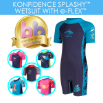 UV 50+ E-Flex 保暖泳衣 - 深藍 (4-5歲) - Konfidence - BabyOnline HK