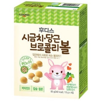 ILDONG 韓國BB 小饅頭 - 菠菜紅蘿蔔西蘭花 (4 包裝)