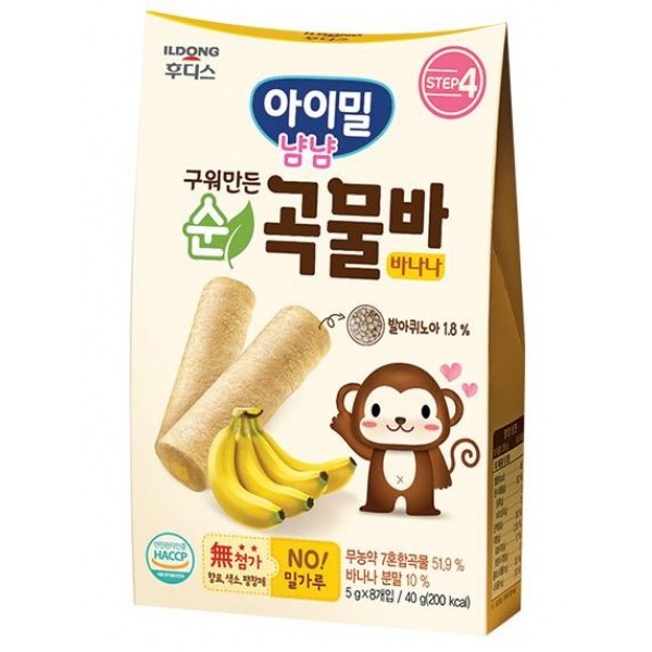 Korean Baby Finger Biscuit - Banana (5g x 8) - ILDONG - BabyOnline HK