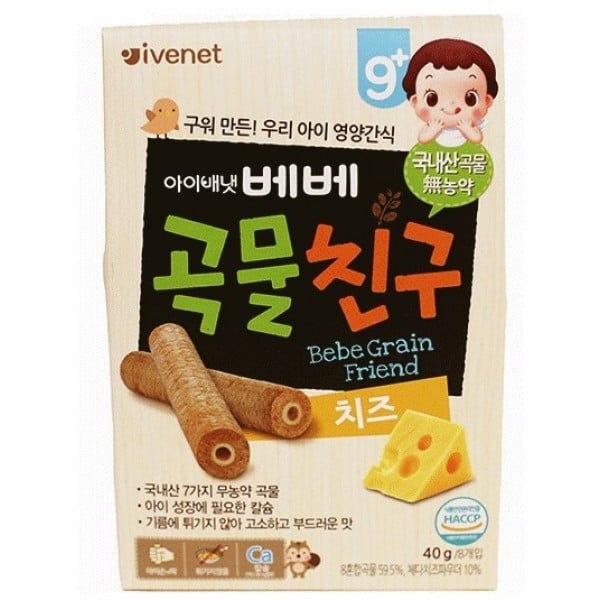 BB 什穀手指餅 - 芝士 - 5g x 8 (9 個月+) - Ivenet - BabyOnline HK