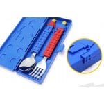 Block Spoon & Fork with Case (Red Case) - Other Korean Brand - BabyOnline HK