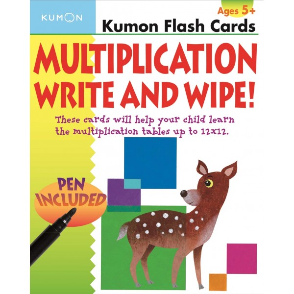 Kumon - Multiplication Write & Wipe Flash Cards - Kumon