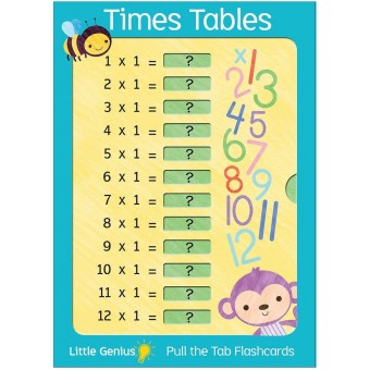 Little Genius - Pull the Tab Flashcards - Times Tables
