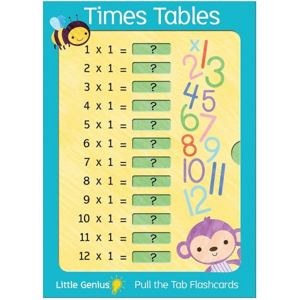 Little Genius - Pull the Tab Flashcards - Times Tables - Lake Press - BabyOnline HK