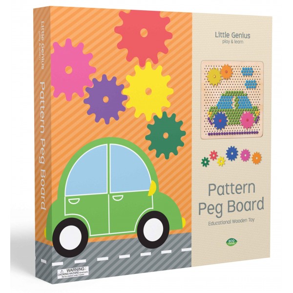 Little Genius - Play & Learn - Pattern Peg Board - Lake Press - BabyOnline HK