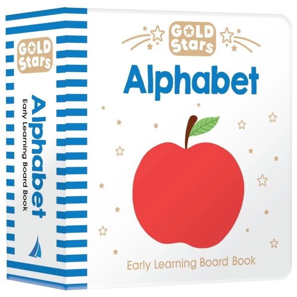 Early Learning Board Book - Gold Stars - Alphabet - Lake Press - BabyOnline HK