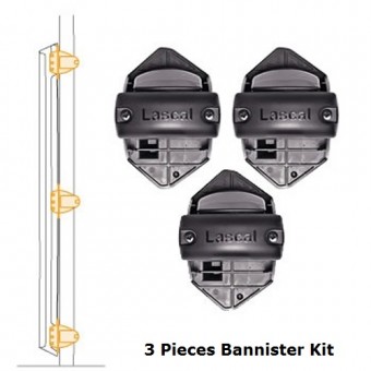 KiddyGuard - Bannister Installation Kit for Locking Strip (Black)