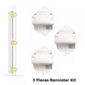 KiddyGuard - Bannister Installation Kit for Locking Strip (White)