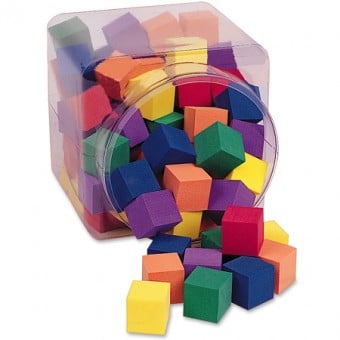 One-Inch Color Wooden Cubes (102 pieces)