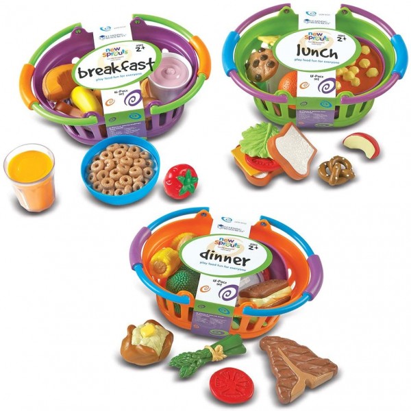 New Sprouts Breakfast, Lunch and Dinner Baskets (52 pieces) - Learning Resources - BabyOnline HK