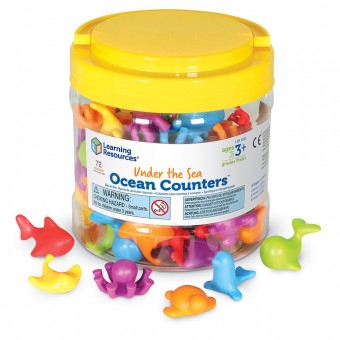 Under the Sea Ocean Counters (Set of 72)