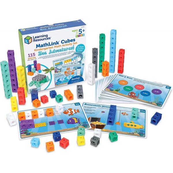 MathLink® Cubes Kindergarten Math Activity Set: Sea Adventures! - Learning Resources - BabyOnline HK