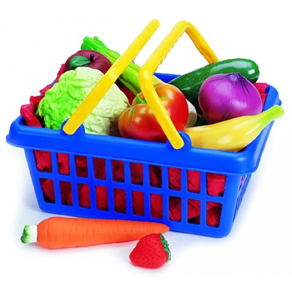 Pretend & Play® Fruit & Vegetable Play Food Basket Set - Learning Resources - BabyOnline HK
