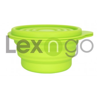 Silicone Foldable Storage Bowl with Cover 400ml (Green)