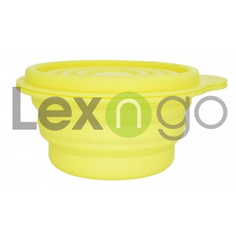 Silicone Foldable Storage Bowl with Cover 400ml (Yellow)
