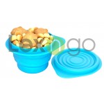 Silicone Foldable Storage Bowl with Cover 250ml (Blue) - Lexngo - BabyOnline HK