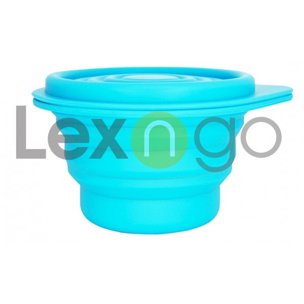 含蓋摺疊碗 - 小 (藍色) - Lexngo - BabyOnline HK