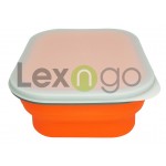 可折疊矽膠便攜零食盒連蓋 - 中 850ml (橙色) - Lexngo - BabyOnline HK