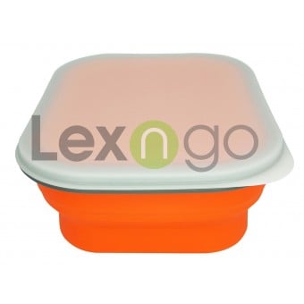 Silicone Collapsible Snack Box - Medium 850ml (Orange)