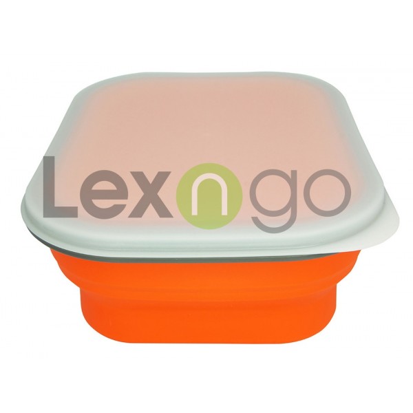 Silicone Collapsible Snack Box - Medium 850ml (Orange) - Lexngo - BabyOnline HK