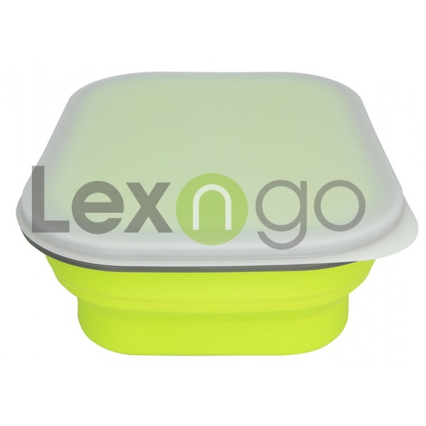 Silicone Collapsible Snack Box - Medium 850ml (Green) - Lexngo - BabyOnline HK