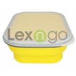 可折疊矽膠便攜零食盒連蓋 - 中 850ml (黃色) - Lexngo - BabyOnline HK