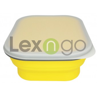 可折疊矽膠便攜零食盒連蓋 - 中 850ml (黃色)
