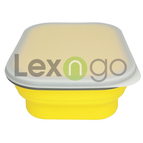 可折疊矽膠便攜零食盒連蓋 - 中 850ml (黃色) - Lexngo - BabyOnline HK