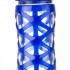Glass Water Bottle with Active Flip Cap and Silicone Sleeve 475ml - Sapphire